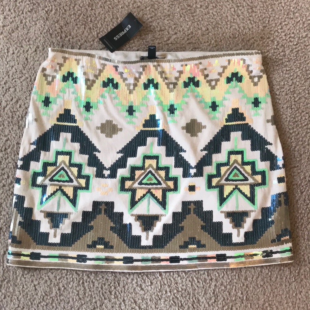 Express sequined skirt